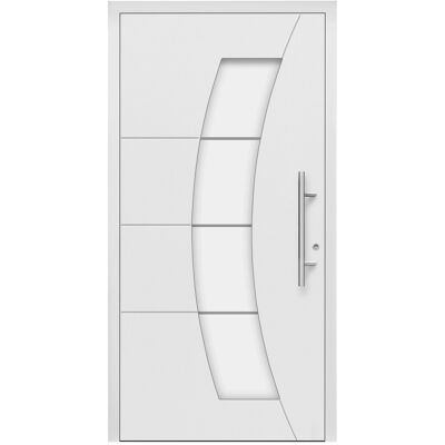 Splendoor Moderno Aluminium-Haustür Moderno M340/B 110 x 210 cm Weiß Anschlag Rechts Splendoor Moderno Aluminium-Haustür Moderno M340/B 110 x 210 cm Weiß Anschlag Rechts