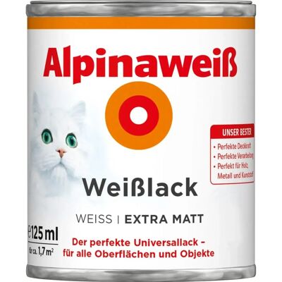 Alpinaweiß Weißlack extra matt 125 ml Alpinaweiß Weißlack extra matt 125 ml