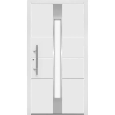 Splendoor Moderno Aluminium-Haustür Moderno M560/P 110 cm x 210 cm Weiß Anschlag Links Splendoor Moderno Aluminium-Haustür Moderno M560/P 110 cm x 210 cm Weiß Anschlag Links