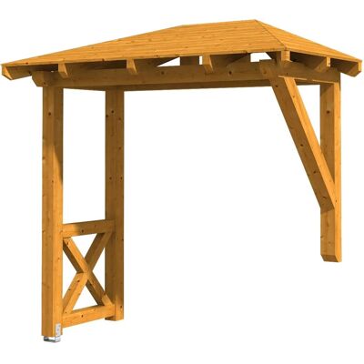 SKANHOLZ Wismar 3 Veranda - Walmdach aus Fichte SKANHOLZ Wismar 3 Veranda - Walmdach aus Fichte