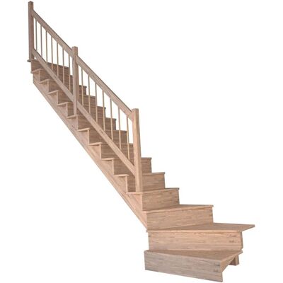 StarWood Treppen Treppe Lindos Eiche Gewendelt Links Setzstufen 80 cm Holz-Design-Geländer FSC® StarWood Treppen Treppe Lindos Eiche Gewendelt Links Setzstufen 80 cm Holz-Design-Geländer FSC®