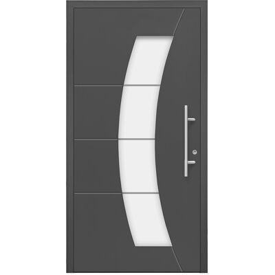 Splendoor Moderno Aluminium-Haustür Moderno M340/B 110 x 210 cm Anthrazit Metallic Anschlag Rechts Splendoor Moderno Aluminium-Haustür Moderno M340/B 110 x 210 cm Anthrazit Metallic Anschlag Rechts
