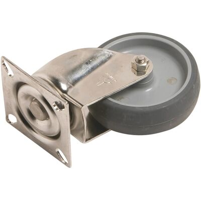 Unknown Rotella orientabile con piastra - Ø75 mm - 50 kg - acciaio inox Caster wheel Unknown Rotella orientabile con piastra - Ø75 mm - 50 kg - acciaio inox Caster wheel