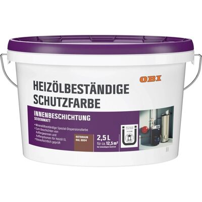 OBI Heizölbeständige Schutzfarbe Rotbraun seidenglänzend 2,5 l OBI Heizölbeständige Schutzfarbe Rotbraun seidenglänzend 2,5 l