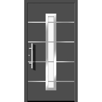 Splendoor Moderno Aluminium-Haustür Moderno M420/P 110 x 210 cm Anthrazit Metallic Anschlag Links Splendoor Moderno Aluminium-Haustür Moderno M420/P 110 x 210 cm Anthrazit Metallic Anschlag Links