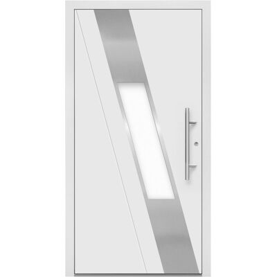 Splendoor Moderno Aluminium-Haustür Moderno M540/P 110 cm x 210 cm Weiß Anschlag Rechts Splendoor Moderno Aluminium-Haustür Moderno M540/P 110 cm x 210 cm Weiß Anschlag Rechts
