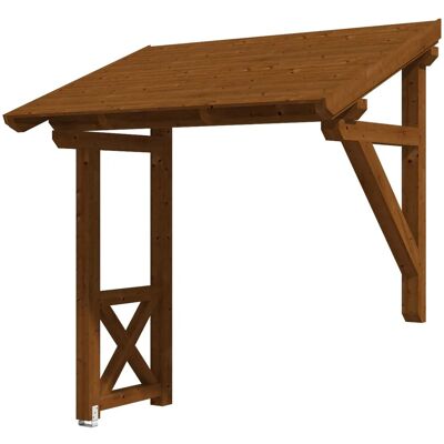 SKANHOLZ Walnuss Paderborn 3 Vordach - 242x156cm Pultdach SKANHOLZ Walnuss Paderborn 3 Vordach - 242x156cm Pultdach