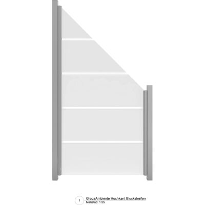 GroJa Ambiente Schräg Links Blockstreifen 90 cm x 180/90 cm x 0,8 cm GroJa Ambiente Schräg Links Blockstreifen 90 cm x 180/90 cm x 0,8 cm
