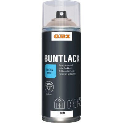 OBI Buntlack Spray LH Taupe seidenmatt 400 ml OBI Buntlack Spray LH Taupe seidenmatt 400 ml