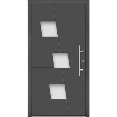 Splendoor Moderno Aluminium-Haustür Moderno M550/P 110 cm x 210 cm Anthrazit Metallic Anschlag R Splendoor Moderno Aluminium-Haustür Moderno M550/P 110 cm x 210 cm Anthrazit Metallic Anschlag R