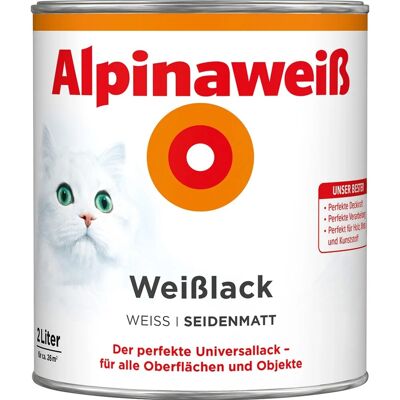 Alpina Weißlack - Stoßfest, Schnelltrocknend, Wetterbeständig Alpina Weißlack - Stoßfest, Schnelltrocknend, Wetterbeständig
