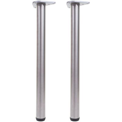 MCW 2er-Set Tischbein H36 73cm Edelstahl-Optik MCW 2er-Set Tischbein H36 73cm Edelstahl-Optik