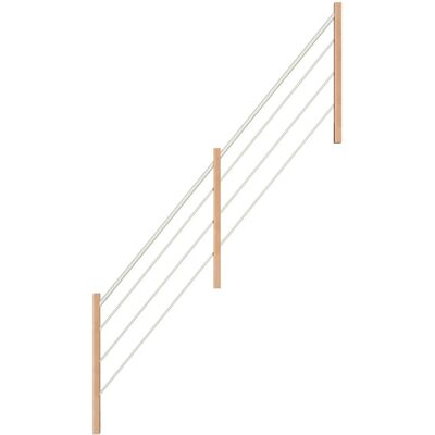 StarWood Treppen StarWood Holz-Edelstahl-Geländer Weiß Buche Rechts FSC® StarWood Treppen StarWood Holz-Edelstahl-Geländer Weiß Buche Rechts FSC®