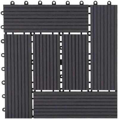 MCW WPC Bodenfliese Sarthe Holzoptik Balkon/Terrasse 11x Je 30x30cm - 1qm Basis anthrazit Versetzt MCW WPC Bodenfliese Sarthe Holzoptik Balkon/Terrasse 11x Je 30x30cm - 1qm Basis anthrazit Versetzt