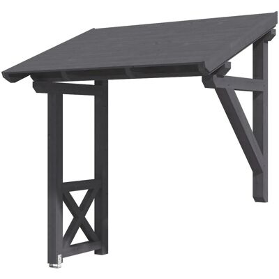 Skan Holz Haustür-Vordach Paderborn 3 Schiefergrau lasiert 242 cm x 156 cm Skan Holz Haustür-Vordach Paderborn 3 Schiefergrau lasiert 242 cm x 156 cm
