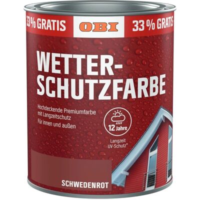 OBI Wetterschutzfarbe Aktion Schwedenrot 1 l OBI Wetterschutzfarbe Aktion Schwedenrot 1 l