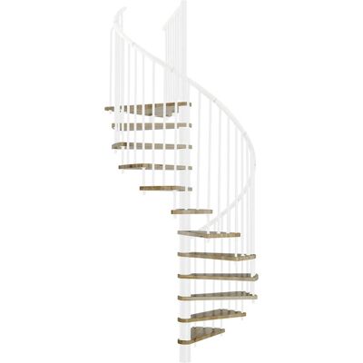 Minka Spindeltreppe Spiral Effect Ø 120 cm Eiche Weiß Raumhöhe bis 305 cm Minka Spindeltreppe Spiral Effect Ø 120 cm Eiche Weiß Raumhöhe bis 305 cm