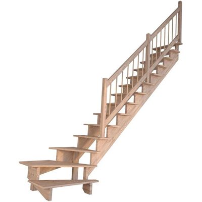 StarWood Treppen Treppe Lindos Pro Eiche Gewendelt R 100 cm Holz-Design-Geländer FSC® StarWood Treppen Treppe Lindos Pro Eiche Gewendelt R 100 cm Holz-Design-Geländer FSC®