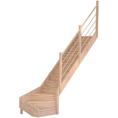 StarWood Treppen Treppe Mykonos Pro Eiche Gewendelt R 80 cm Setzstufen Holz-Design-Geländer FSC® StarWood Treppen Treppe Mykonos Pro Eiche Gewendelt R 80 cm Setzstufen Holz-Design-Geländer FSC®