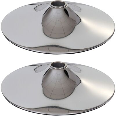 MCW 2er-Set Fußteller Chrom Ø 38,5cm MCW 2er-Set Fußteller Chrom Ø 38,5cm