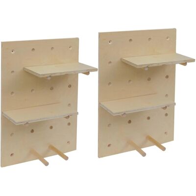 MCW 2er-Set Wandpaneel P24 4 Ebenen Aufhängung 60x40cm Naturfarben MCW 2er-Set Wandpaneel P24 4 Ebenen Aufhängung 60x40cm Naturfarben