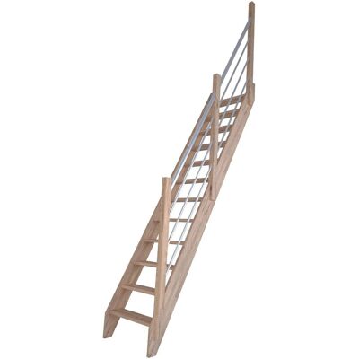 StarWood Treppen StarWood Treppe Eiche 3000 Holz-Edelstahl-Geländer Rechts FSC® StarWood Treppen StarWood Treppe Eiche 3000 Holz-Edelstahl-Geländer Rechts FSC®