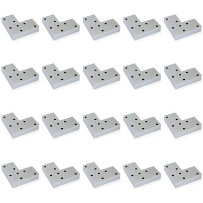 Emuca Lot von 20 Möbelfüßen Alumix 8 Höhe 12mm Kunststoff Silbergrau Emuca Lot von 20 Möbelfüßen Alumix 8 Höhe 12mm Kunststoff Silbergrau