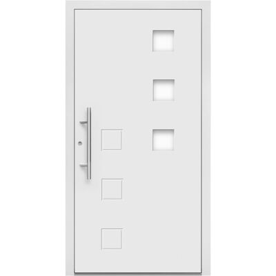 Splendoor Moderno Aluminium-Haustür Moderno M510/B 110 cm x 210 cm Weiß Anschlag Links Splendoor Moderno Aluminium-Haustür Moderno M510/B 110 cm x 210 cm Weiß Anschlag Links