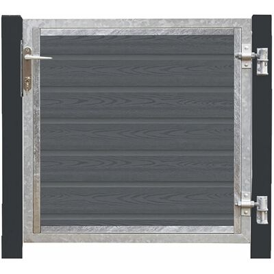 Plus Holz Einzeltor Artura WPC Schiefergrau DIN R 115 cm x 95 cm Plus Holz Einzeltor Artura WPC Schiefergrau DIN R 115 cm x 95 cm