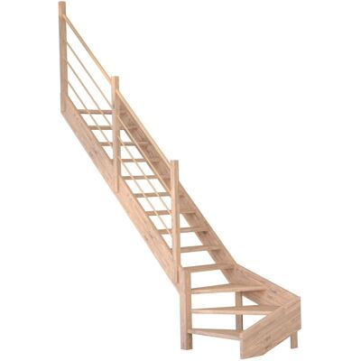 StarWood Treppen Treppe Mykonos Pro Eiche Gewendelt L 90 cm Holz-Design-Geländer FSC® StarWood Treppen Treppe Mykonos Pro Eiche Gewendelt L 90 cm Holz-Design-Geländer FSC®