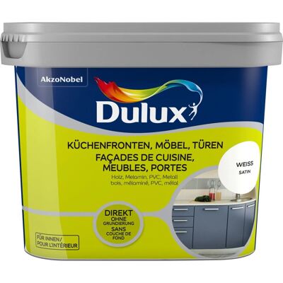 Dulux Fresh Up Lack für Küchen, Möbel und Türen Satin Weiß 750 ml Dulux Fresh Up Lack für Küchen, Möbel und Türen Satin Weiß 750 ml