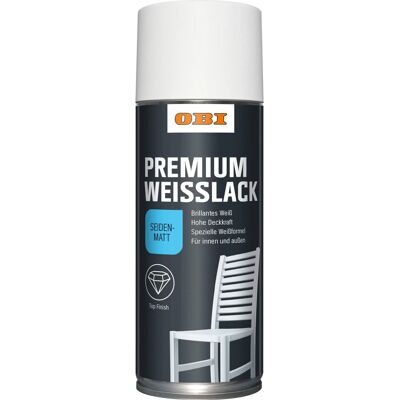 OBI Premium Weißlack Spray seidenmatt 400 ml OBI Premium Weißlack Spray seidenmatt 400 ml