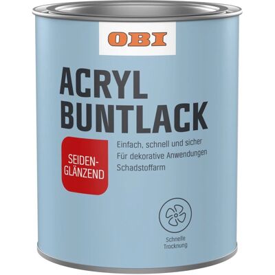 OBI Acryl Buntlack Weiß seidenglänzend 500 ml OBI Acryl Buntlack Weiß seidenglänzend 500 ml