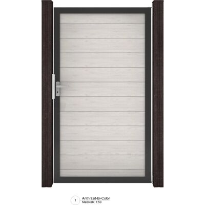GroJa Solid Steckzaun Tor Universal-DIN Bi-Color Sand-Anthrazit 100 cm x 180 cm GroJa Solid Steckzaun Tor Universal-DIN Bi-Color Sand-Anthrazit 100 cm x 180 cm
