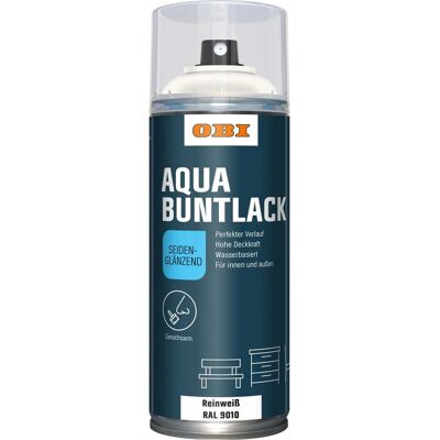 OBI Buntlack Spray RAL 9010 Reinweiß seidenglänzend wv 400 ml OBI Buntlack Spray RAL 9010 Reinweiß seidenglänzend wv 400 ml