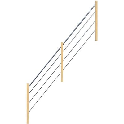 StarWood Treppen StarWood Holz-Edelstahl-Geländer Fichte Rechts StarWood Treppen StarWood Holz-Edelstahl-Geländer Fichte Rechts