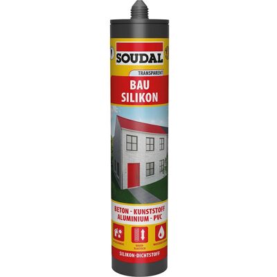 Soudal Bau Silikon Transparent 300 ml Soudal Bau Silikon Transparent 300 ml