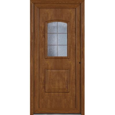 Roro Haustür OKE 1101 Kunststoff Weiß-Golden Oak 100 cm x 210 cm DIN R Roro Haustür OKE 1101 Kunststoff Weiß-Golden Oak 100 cm x 210 cm DIN R