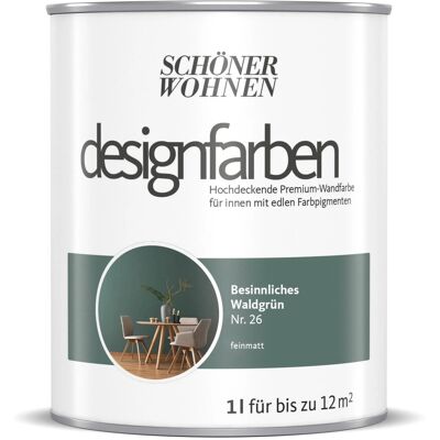 Schöner Wohnen Designfarben Besinnliches Waldgrün 1 l Schöner Wohnen Designfarben Besinnliches Waldgrün 1 l