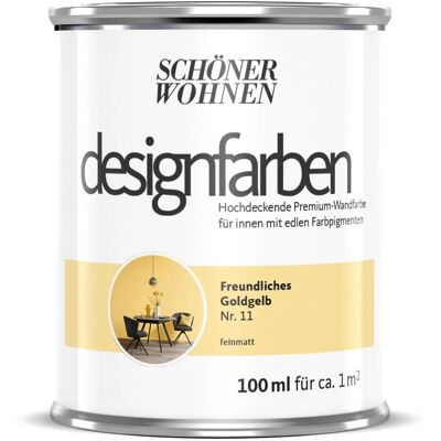 Schöner Wohnen Designfarben Freundliches Goldgelb 100 ml Schöner Wohnen Designfarben Freundliches Goldgelb 100 ml