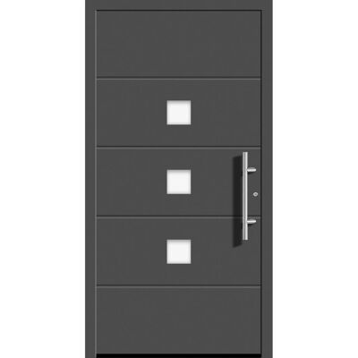 Splendoor Moderno Aluminium-Haustür Moderno M380/B 110 x 210 cm Anthrazit Metallic Anschlag Rechts Splendoor Moderno Aluminium-Haustür Moderno M380/B 110 x 210 cm Anthrazit Metallic Anschlag Rechts