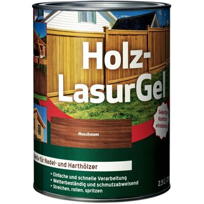 Holz-LasurGel Nussbaum 2,5 l Holz-LasurGel Nussbaum 2,5 l