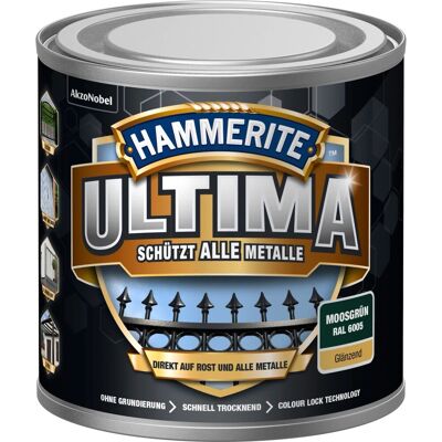 Hammerite Ultima Premium Metall-Schutzlack glänzend Moosgrün 250 ml Hammerite Ultima Premium Metall-Schutzlack glänzend Moosgrün 250 ml