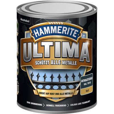 HAMMERITE - Metallschutzlack Ultima - Anthrazitgrau - 750 ml - Farbe HAMMERITE - Metallschutzlack Ultima - Anthrazitgrau - 750 ml - Farbe
