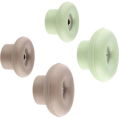 Wagner Wandhaken-Set Dot WH 0220 Taupe-Pastellgrün 4 Stück Wagner Wandhaken-Set Dot WH 0220 Taupe-Pastellgrün 4 Stück