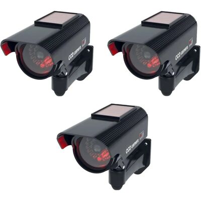 Basi CCD Solar KameraAttrappe KA 311 Schwarz Solarbetrieben IP 23 Geprüft 3 Stück Basi CCD Solar KameraAttrappe KA 311 Schwarz Solarbetrieben IP 23 Geprüft 3 Stück
