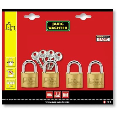 Burg Wächter Vorhangschloss-Set Quadro 222 30 SB Burg Wächter Vorhangschloss-Set Quadro 222 30 SB