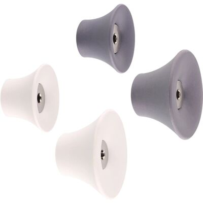 Wagner Wandhaken-Set Tulip WH 0310 Schiefergrau-Lichtgrau 4 Stück Wagner Wandhaken-Set Tulip WH 0310 Schiefergrau-Lichtgrau 4 Stück