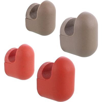 Wagner Wandhaken-Set Pill WH 0421 Taupe-Korallenrot 4 Stück Wagner Wandhaken-Set Pill WH 0421 Taupe-Korallenrot 4 Stück