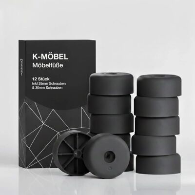 KMöbel K-Möbel Möbelfüße 40 mm x 25 mm 12 Stück inkl 25mm & 30mm Schrauben KMöbel K-Möbel Möbelfüße 40 mm x 25 mm 12 Stück inkl 25mm & 30mm Schrauben